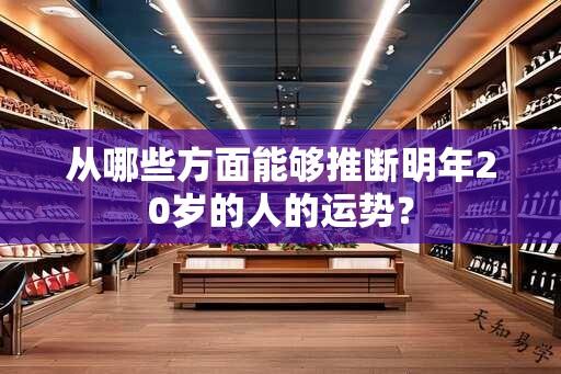 从哪些方面能够推断明年20岁的人的运势？