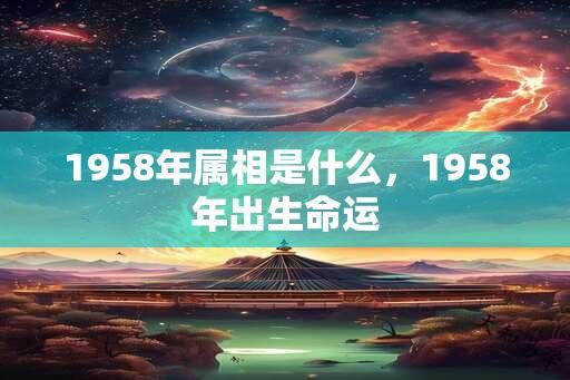 1958年属相是什么，1958年出生命运