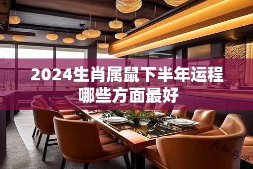 2024生肖属鼠下半年运程 哪些方面最好