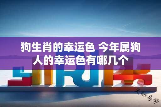 狗生肖的幸运色 今年属狗人的幸运色有哪几个