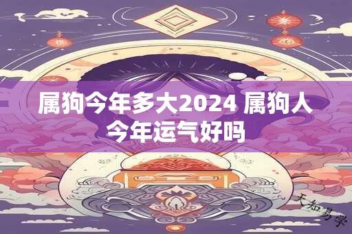 属狗今年多大2024 属狗人今年运气好吗