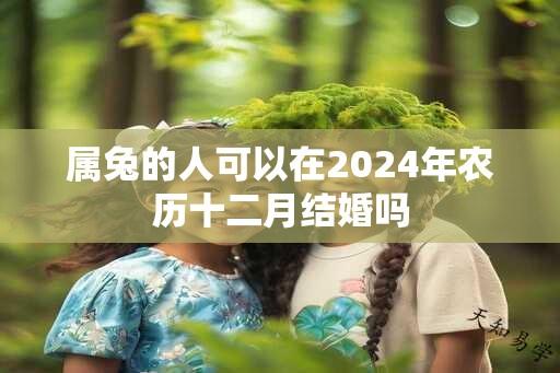 属兔的人可以在2024年农历十二月结婚吗