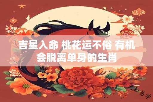 吉星入命 桃花运不俗 有机会脱离单身的生肖