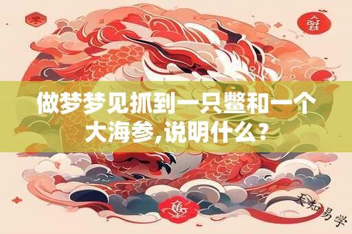 做梦梦见抓到一只鳖和一个大海参,说明什么？