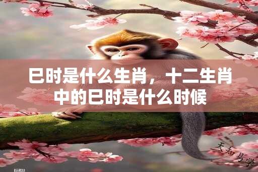 巳时是什么生肖，十二生肖中的巳时是什么时候