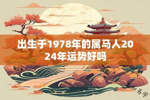 出生于1978年的属马人2024年运势好吗