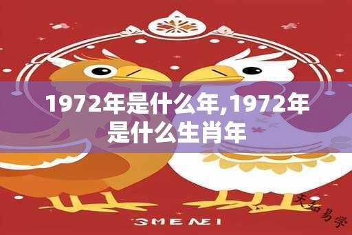 1972年是什么年,1972年是什么生肖年