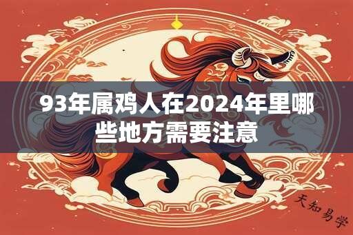 93年属鸡人在2024年里哪些地方需要注意