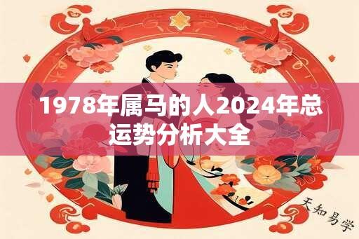 1978年属马的人2024年总运势分析大全