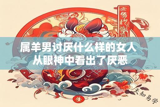 属羊男讨厌什么样的女人 从眼神中看出了厌恶