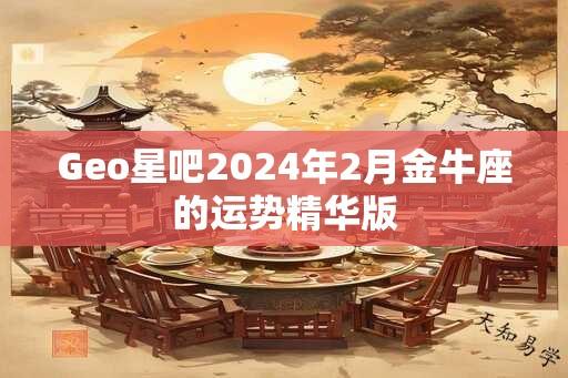 Geo星吧2024年2月金牛座的运势精华版