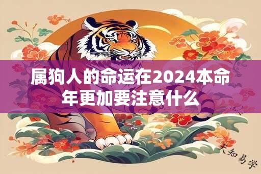 属狗人的命运在2024本命年更加要注意什么