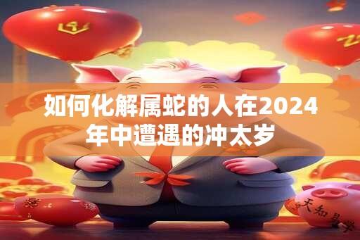 如何化解属蛇的人在2024年中遭遇的冲太岁