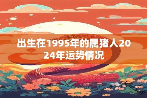 出生在1995年的属猪人2024年运势情况