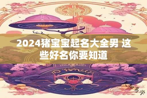 2024猪宝宝起名大全男 这些好名你要知道