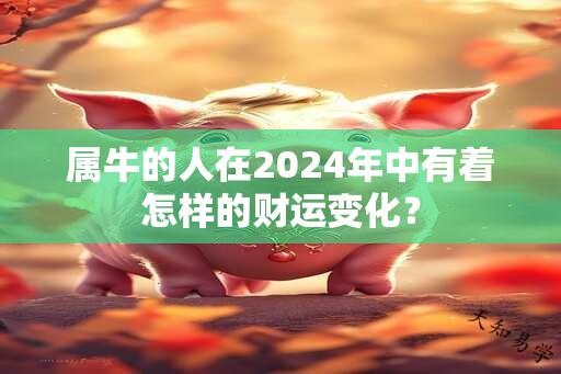 属牛的人在2024年中有着怎样的财运变化？