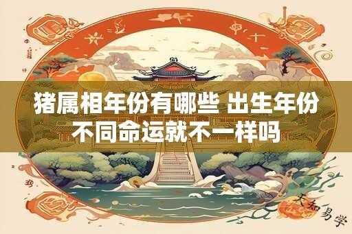 猪属相年份有哪些 出生年份不同命运就不一样吗