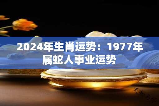 2024年生肖运势：1977年属蛇人事业运势