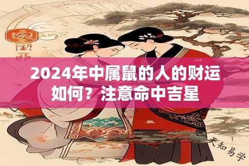 2024年中属鼠的人的财运如何？注意命中吉星