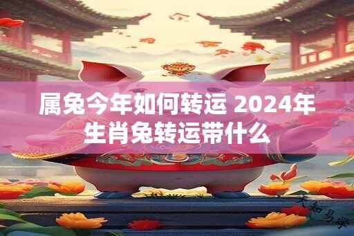 属兔今年如何转运 2024年生肖兔转运带什么