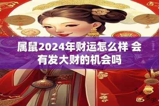 属鼠2024年财运怎么样 会有发大财的机会吗