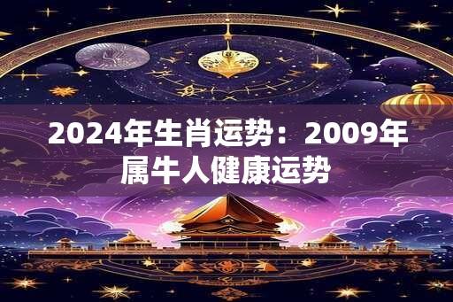 2024年生肖运势：2009年属牛人健康运势