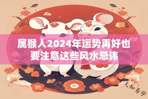 属猴人2024年运势再好也要注意这些风水忌讳