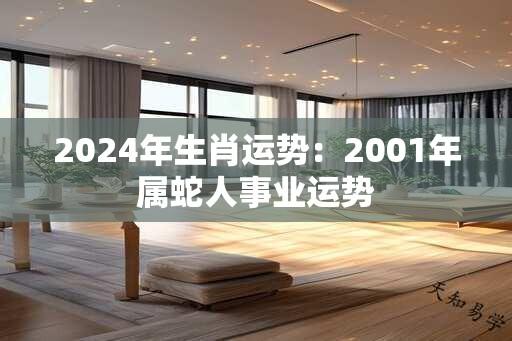 2024年生肖运势：2001年属蛇人事业运势