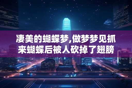 凄美的蝴蝶梦,做梦梦见抓来蝴蝶后被人砍掉了翅膀