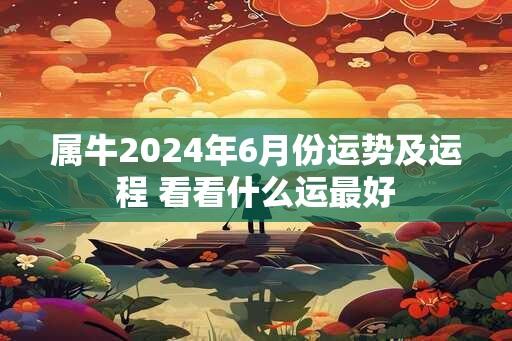 属牛2024年6月份运势及运程 看看什么运最好