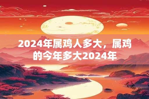 2024年属鸡人多大，属鸡的今年多大2024年