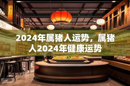 2024年属猪人运势，属猪人2024年健康运势