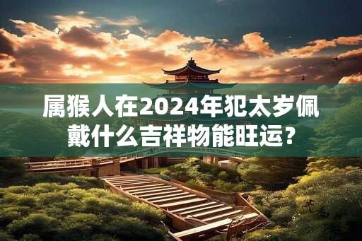 属猴人在2024年犯太岁佩戴什么吉祥物能旺运？