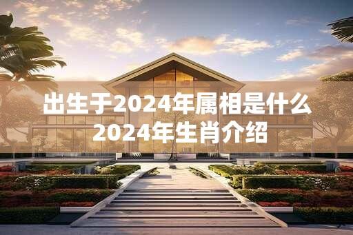 出生于2024年属相是什么 2024年生肖介绍