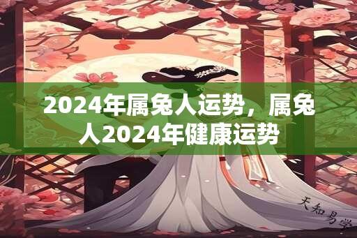 2024年属兔人运势，属兔人2024年健康运势