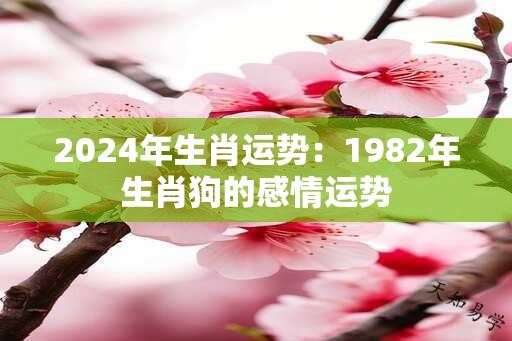 2024年生肖运势：1982年生肖狗的感情运势