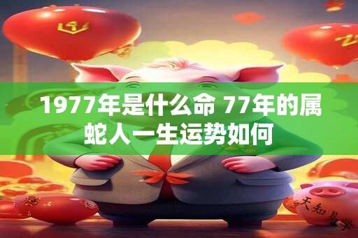 1977年是什么命 77年的属蛇人一生运势如何