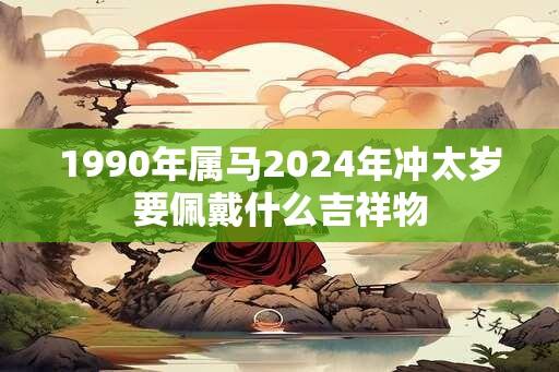 1990年属马2024年冲太岁要佩戴什么吉祥物