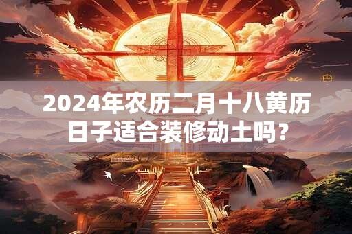 2024年农历二月十八黄历日子适合装修动土吗？