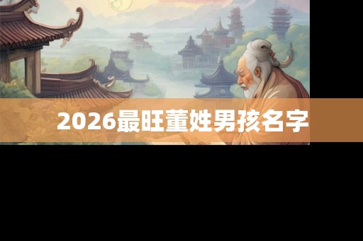 2026最旺董姓男孩名字
