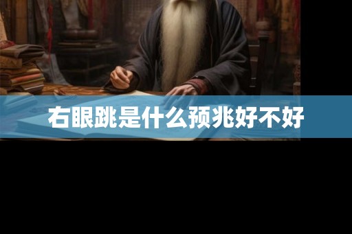 右眼跳是什么预兆好不好