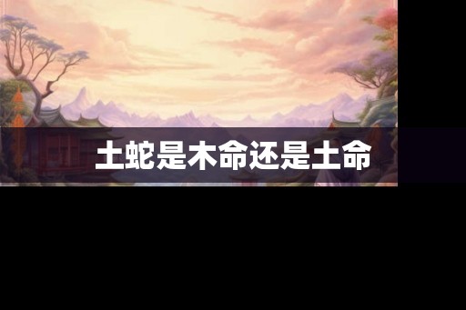 土蛇是木命还是土命