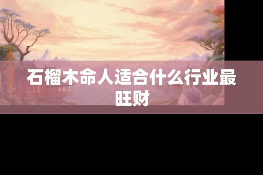 石榴木命人适合什么行业最旺财