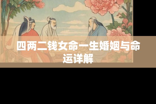 四两二钱女命一生婚姻与命运详解