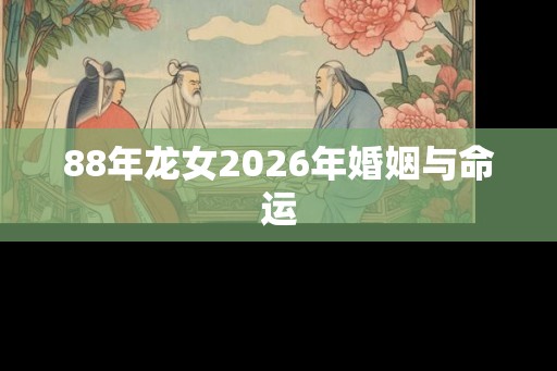 88年龙女2026年婚姻与命运
