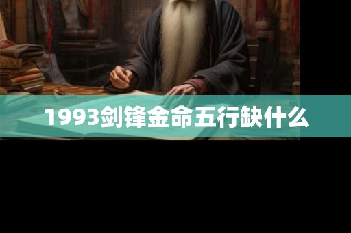 1993剑锋金命五行缺什么