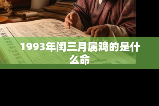1993年闰三月属鸡的是什么命