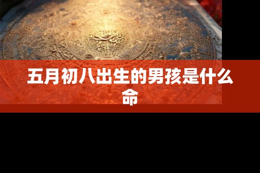 五月初八出生的男孩是什么命