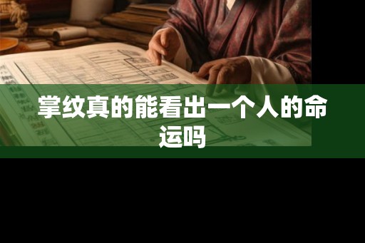 掌纹真的能看出一个人的命运吗