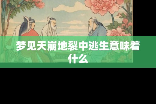 梦见天崩地裂中逃生意味着什么